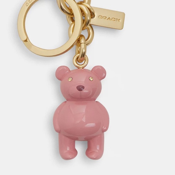 NWT Coach Pink Bear Bag Charm Keychain CP890 - Picture 10 of 10